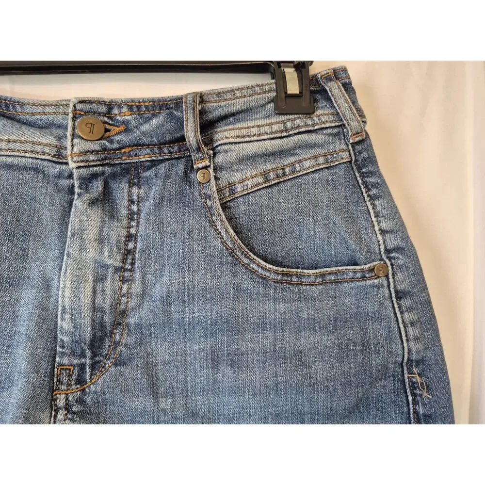 Anthropologie Pilcro Rolled Single Back Welt Pocket Cotton Denim Shorts 25 - Picture 5 of 11